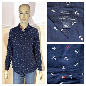 Tommy Hilfiger navy cotton shirt